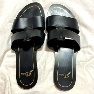 J Crew Slip on Sandals Women’s Size 8 (black)